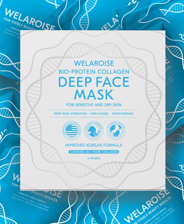 BIO-PROTEIN COLLAGEN DEEP FACE MASK PACK OF 5